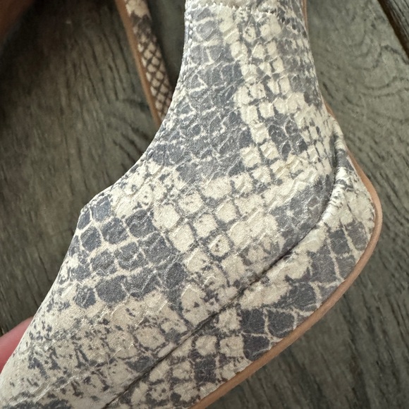 NWOT Sam Edelman Celia Cream Snake Print Heel: Never Worn - Picture 7 of 7
